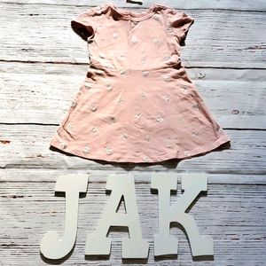 GAP GIRL'S PINK WITH HEART DESIGN DRESS